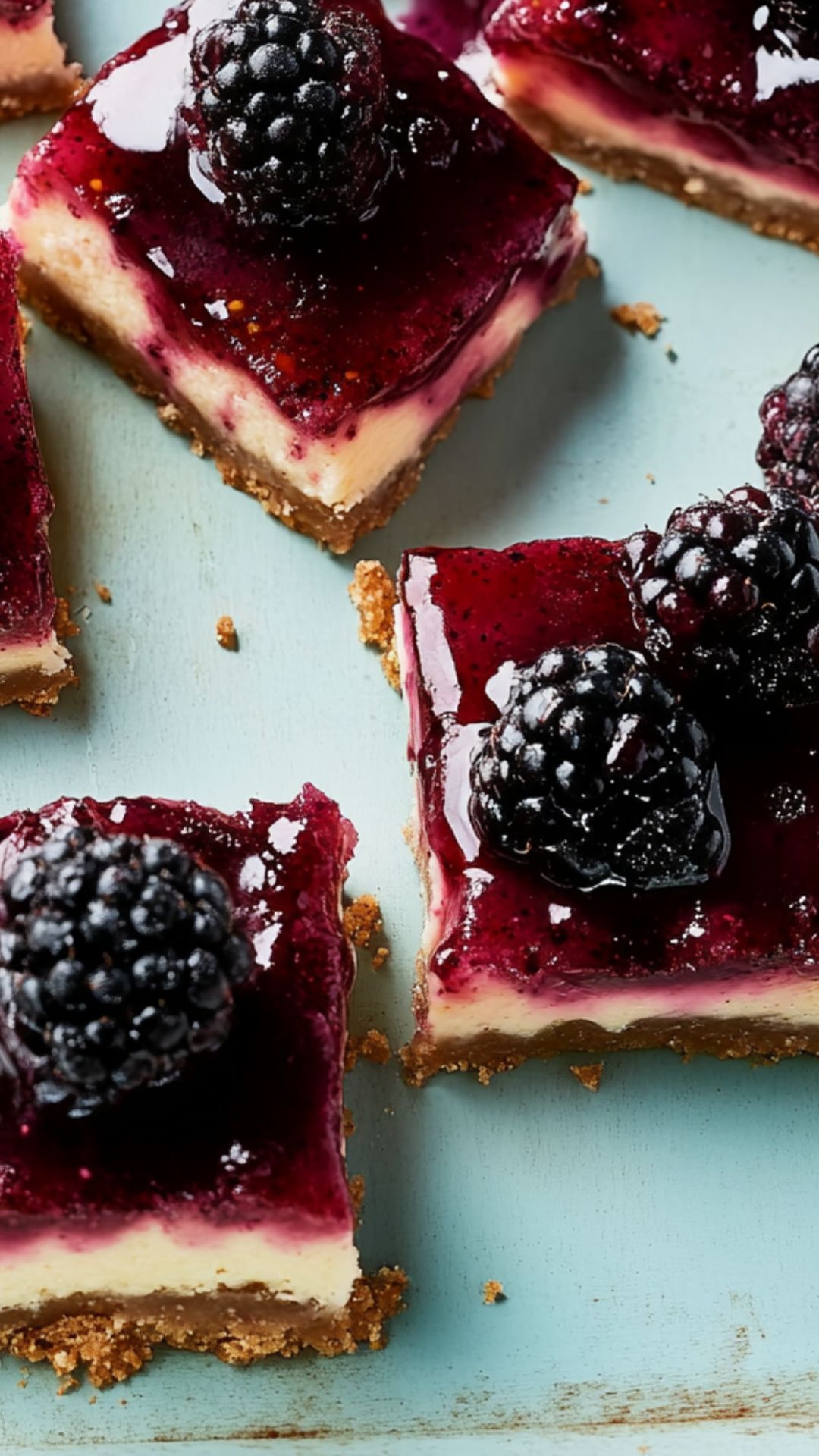 Blackberry Cheesecake Squares