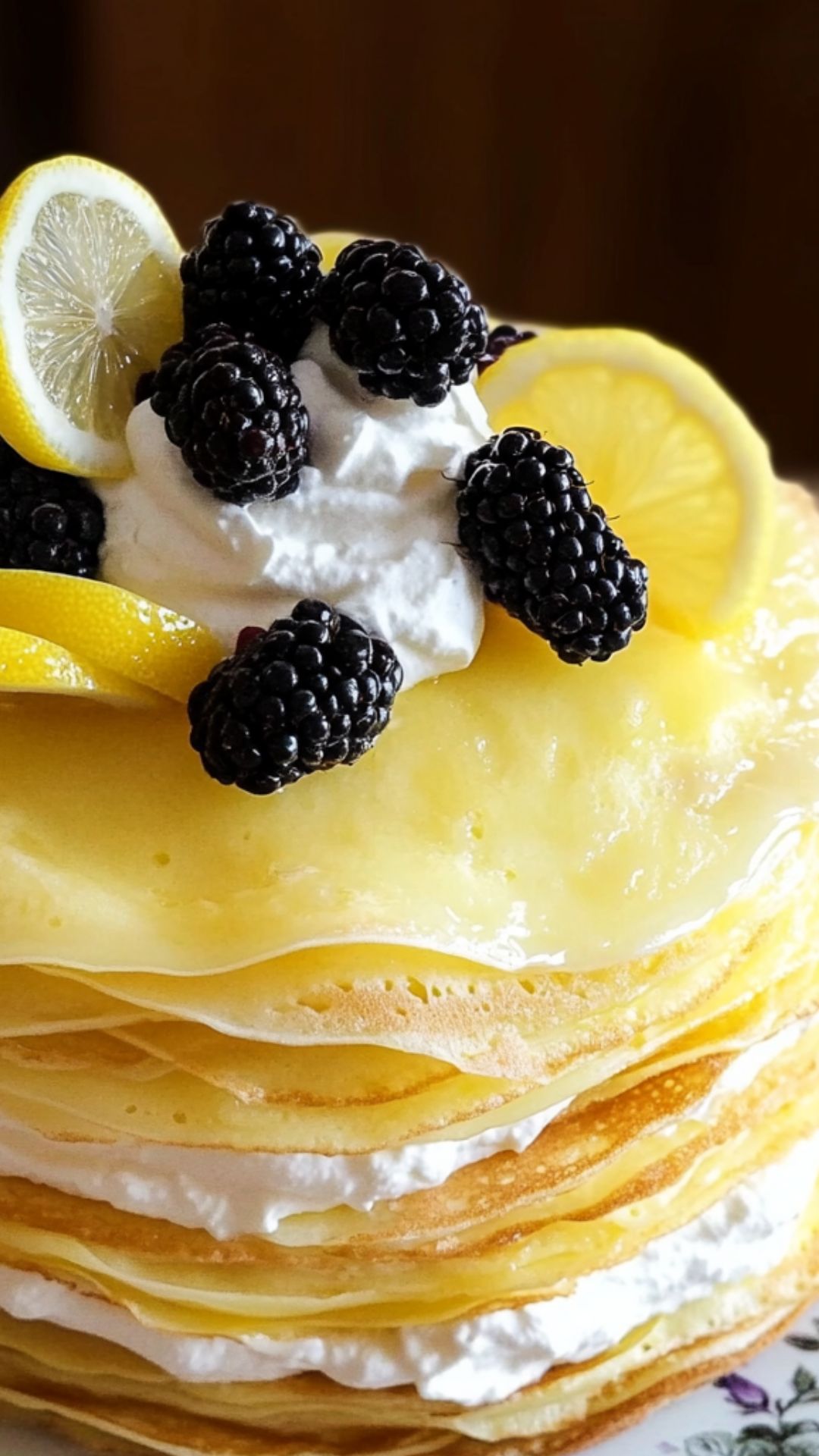 Blackberry Crepe Cake