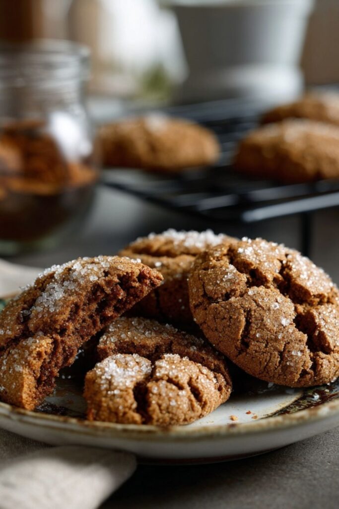 Low Fat Ginger Molasses Cookies​