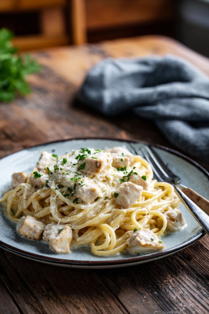 Low-Fat Chicken Alfredo Pasta Recipe
