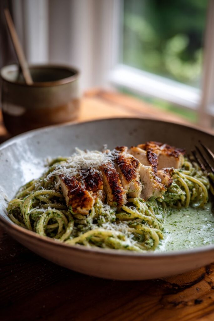 Low Fat Chicken Pesto Pasta Recipe