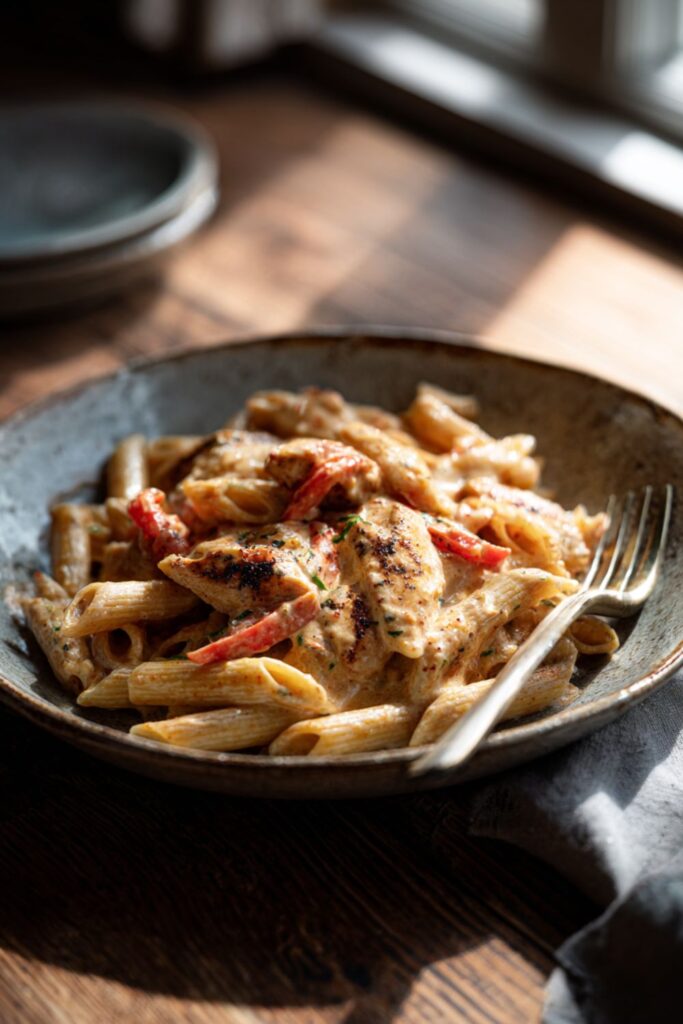 Low Fat Creamy Cajun Chicken Pasta Recipe