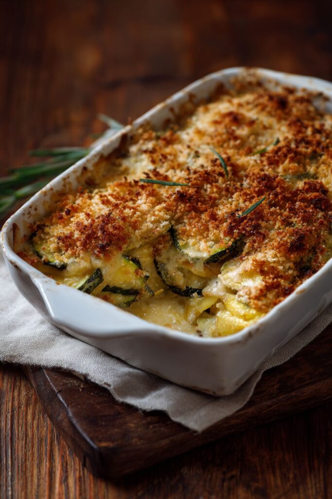 Low-Fat Squash and Zucchini Casserole Recipe