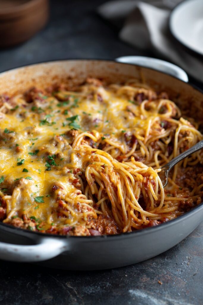 Low Fat Taco Spaghetti Casserole Recipe