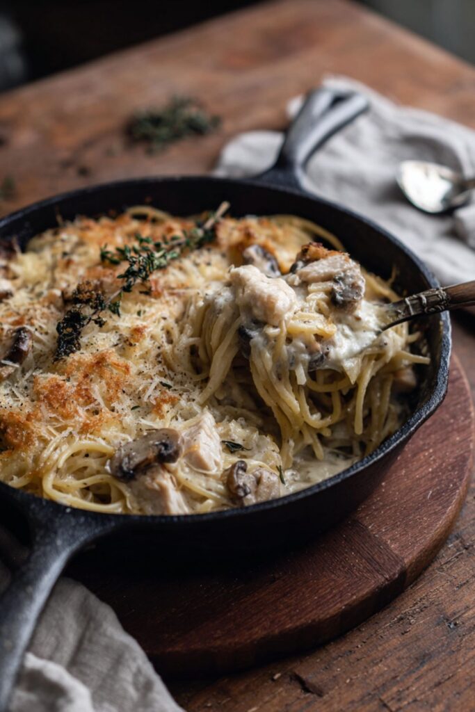 Low-Fat Turkey Tetrazzini Casserole Recipe