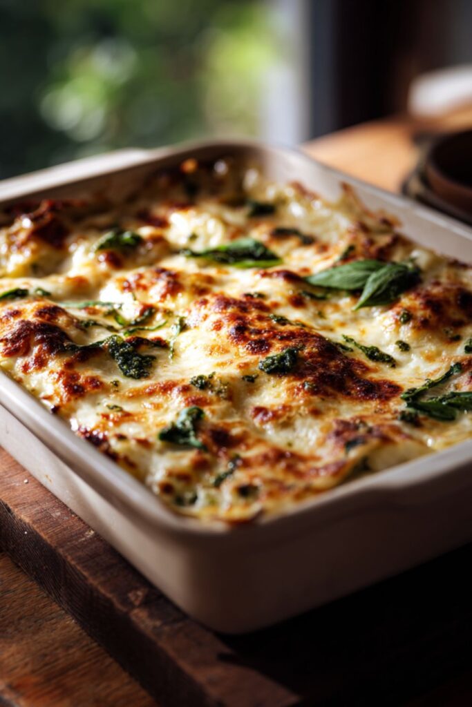 White Spinach-Artichoke Lasagna Recipe