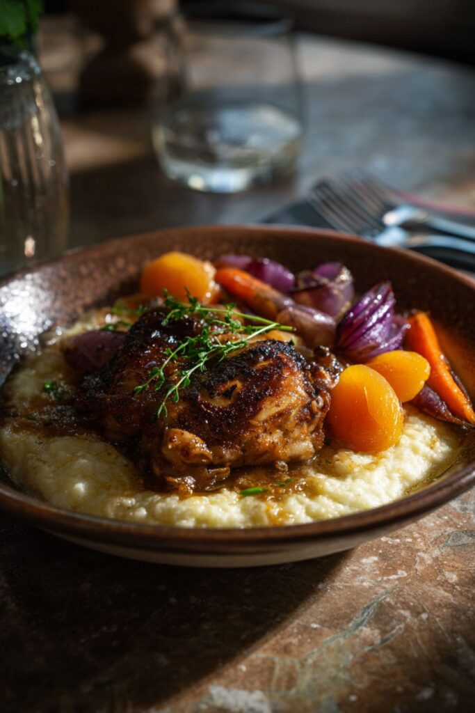 Wine-Braised Chicken with Apricots Recipe