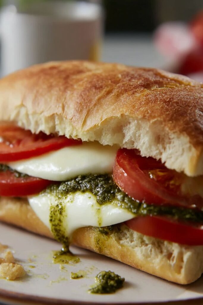 Tomato, Mozzarella And Pesto Sandwiches Recipe