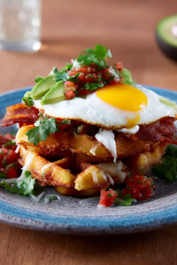 Tot Waffle Breakfast Stacks Recipe