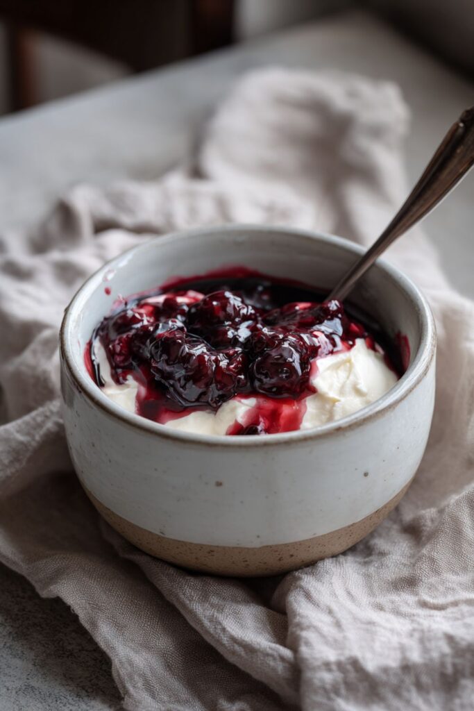 Whipped Cottage Cheese With Roasted Berries Recipe
