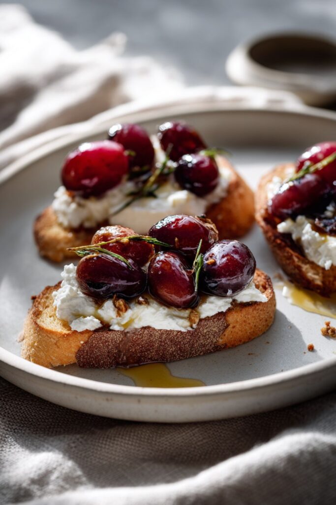 Whipped Feta And Balsamic Grapes Recipe