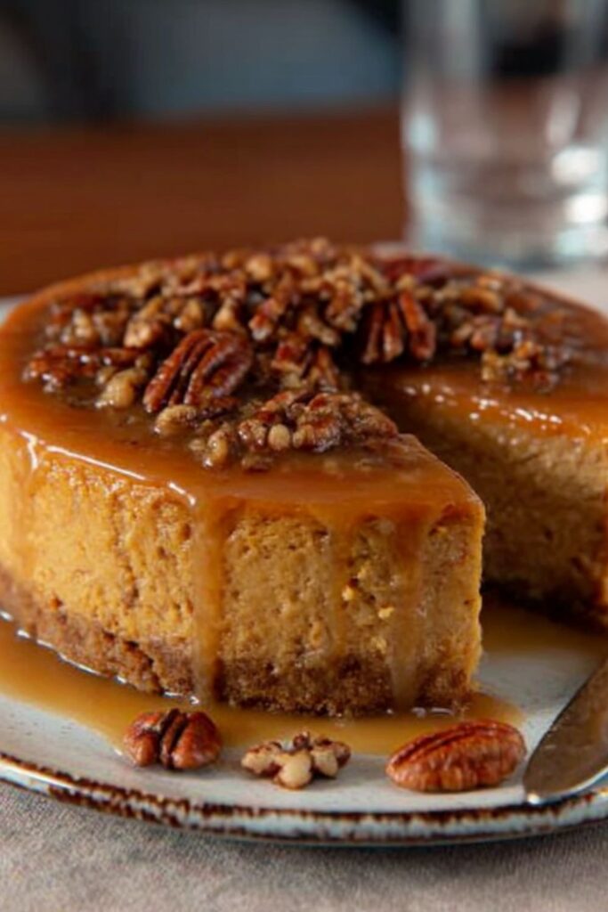 Pumpkin Maple Pecan Cheesecake Recipe