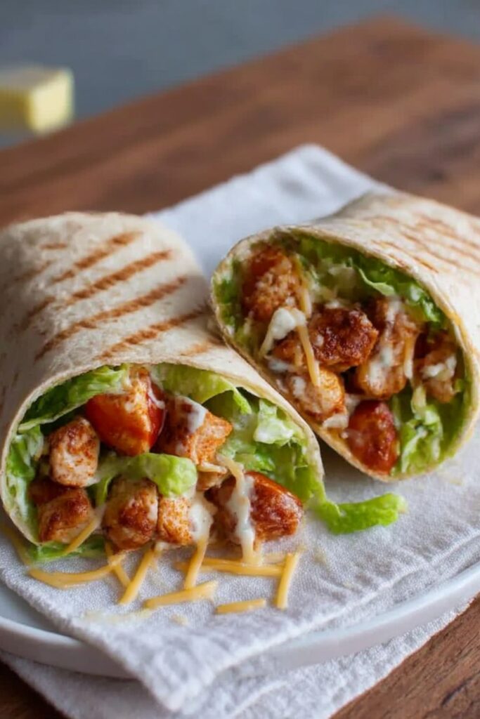 Taco Chicken Caesar Salad Wraps Recipe