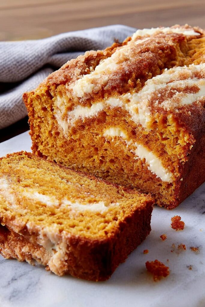 Cheesecake-Stuffed Pumpkin Bread Recipe