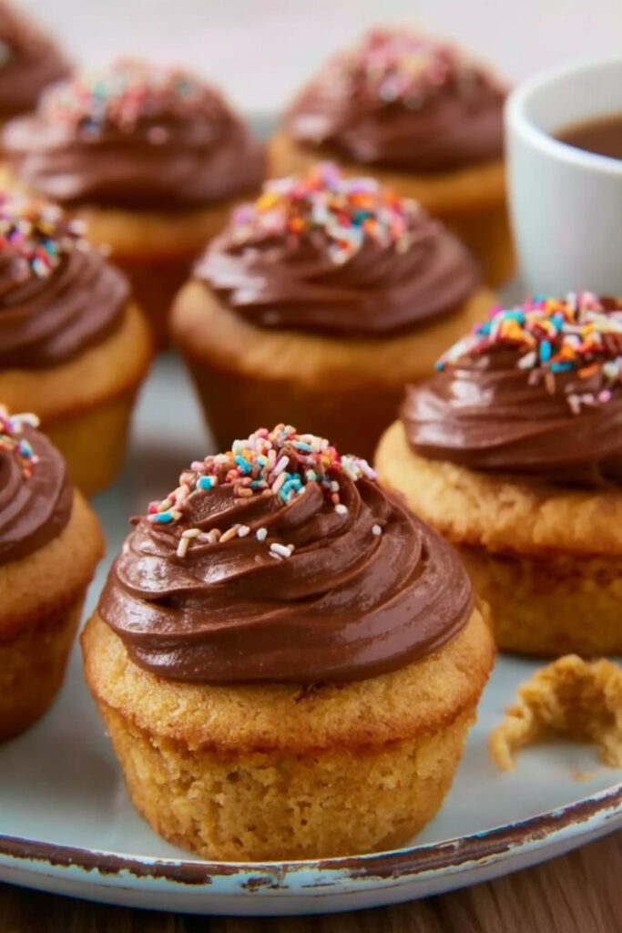 Mini Pumpkin Cupcakes with Chocolate Frosting Recipe