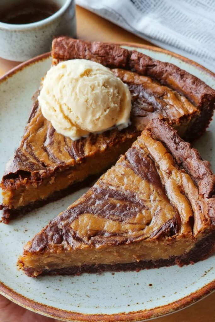 Pumpkin-Brownie Swirl Pie Recipe