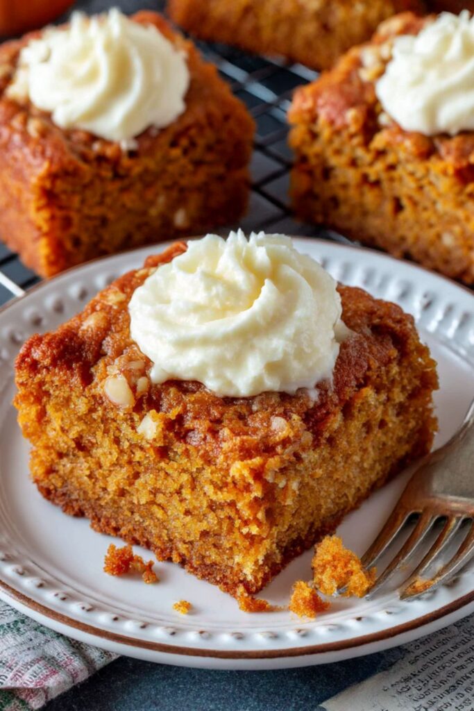 Spiced Pumpkin Bars With Cream Cheese Icing Recipe