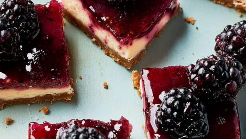 Blackberry Cheesecake Squares