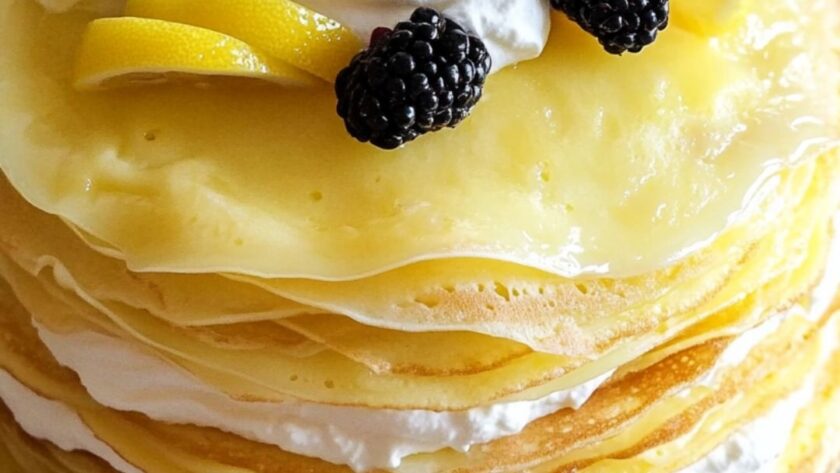 Blackberry Crepe Cake