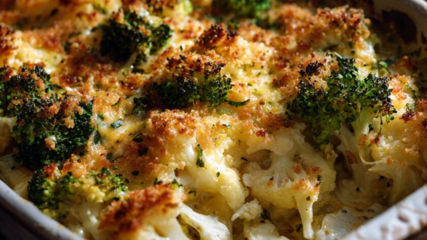 Low-Fat Broccoli Cauliflower Casserole Recipe