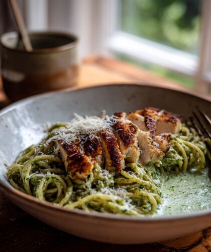 Low Fat Chicken Pesto Pasta Recipe