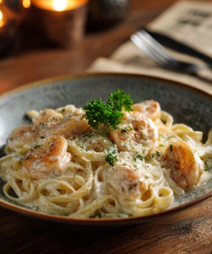 Low Fat Shrimp Alfredo Pasta Recipe
