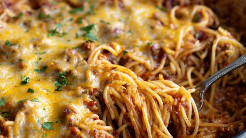 Low Fat Taco Spaghetti Casserole Recipe