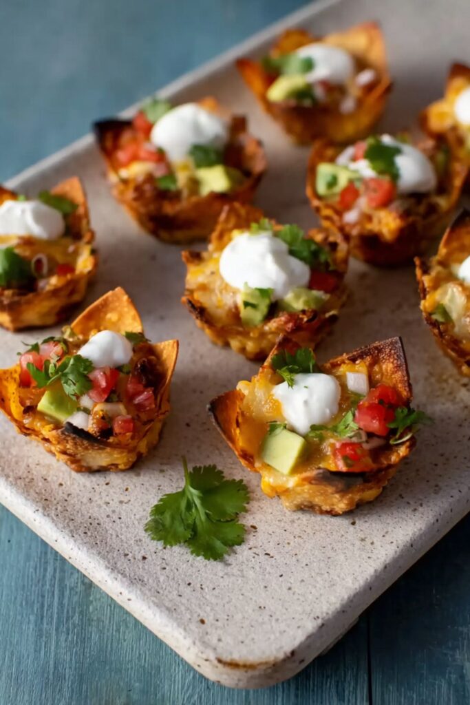 Wonton Taco Cups Recipe