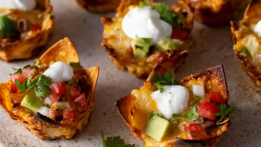 Wonton Taco Cups Recipe