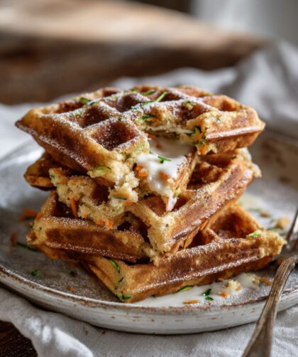 Zucchini Bread Waffles Recipe