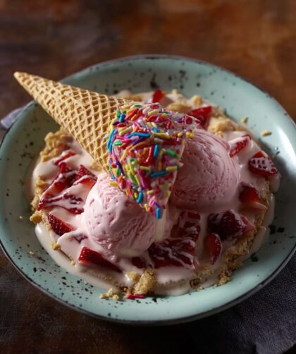 Waffle Cone Ice Cream Pie