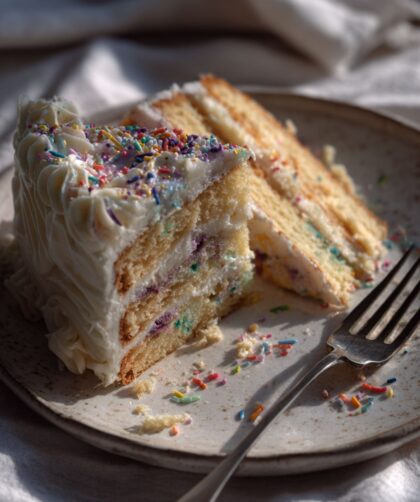 Triple Layered Confetti Cake Recipe