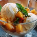 Vanilla Ice Cream with Peach Syrup Recipe