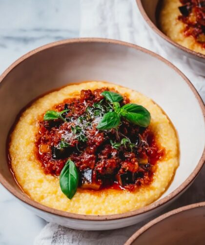 Veggie Ragu with Cheesy Polenta Recipe