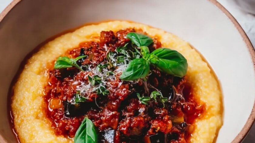 Veggie Ragu with Cheesy Polenta Recipe