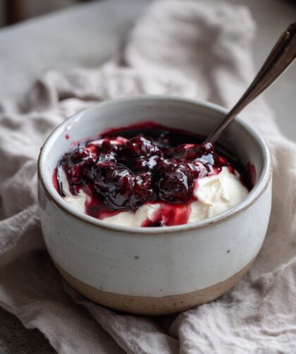 Whipped Cottage Cheese With Roasted Berries Recipe