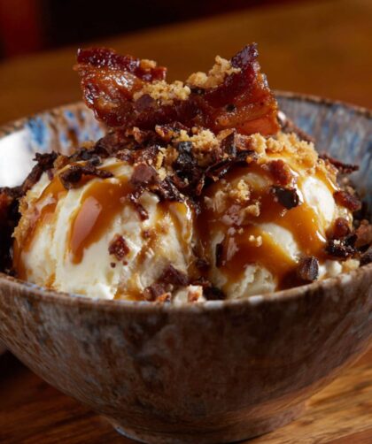 Whiskey Maple Sundaes With Candied Bacon Recipe