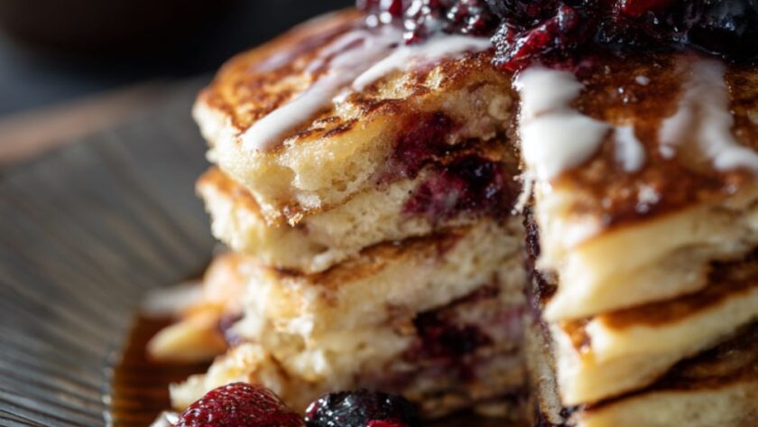 White Chocolate and Berry Pancakes Recipe