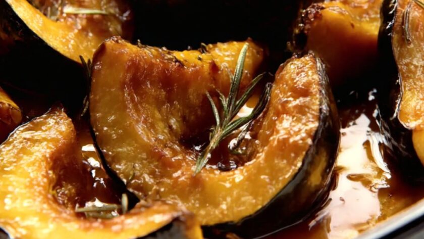 Sweet Roasted Rosemary Acorn Squash Wedges Recipe