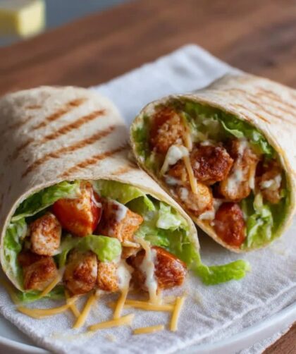 Taco Chicken Caesar Salad Wraps Recipe