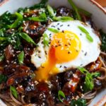 Teriyaki Mushroom And Egg Noodle Bowls Recipe