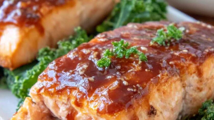 Teriyaki Salmon And Kale Sheet Pan Supper Recipe