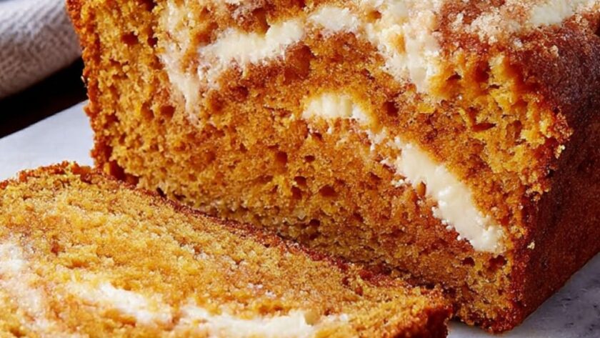 Cheesecake-Stuffed Pumpkin Bread Recipe