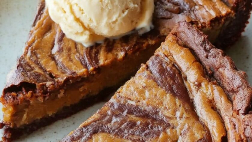 Pumpkin-Brownie Swirl Pie Recipe