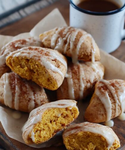 Pumpkin Scones with Coffee Glaze Recipe